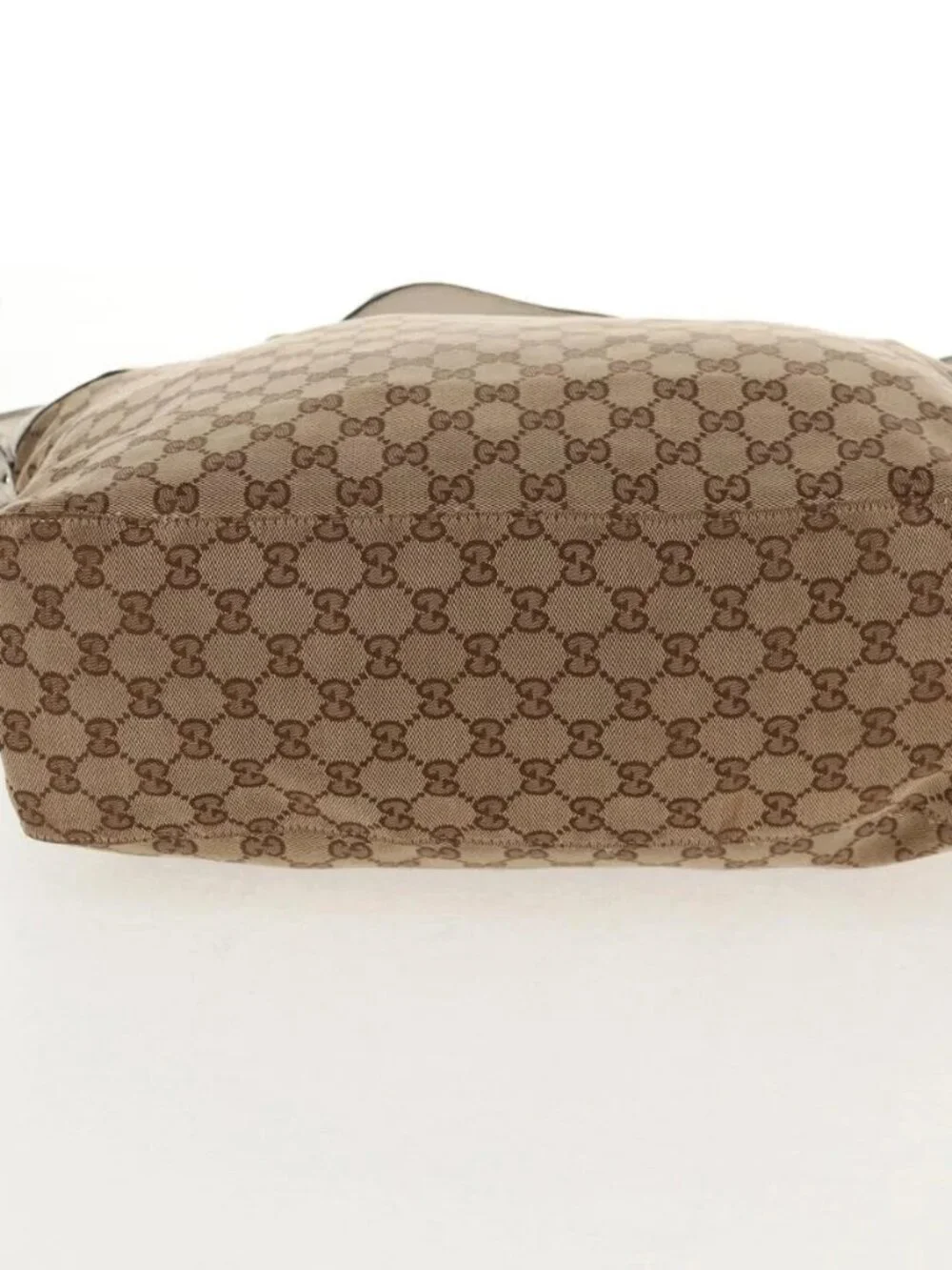 GUCCI GG Canvas Hand Bag 2way Beige White Auth ep10950